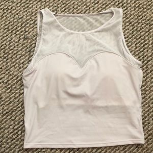 White kortni jeane netted sweetheart top medium
